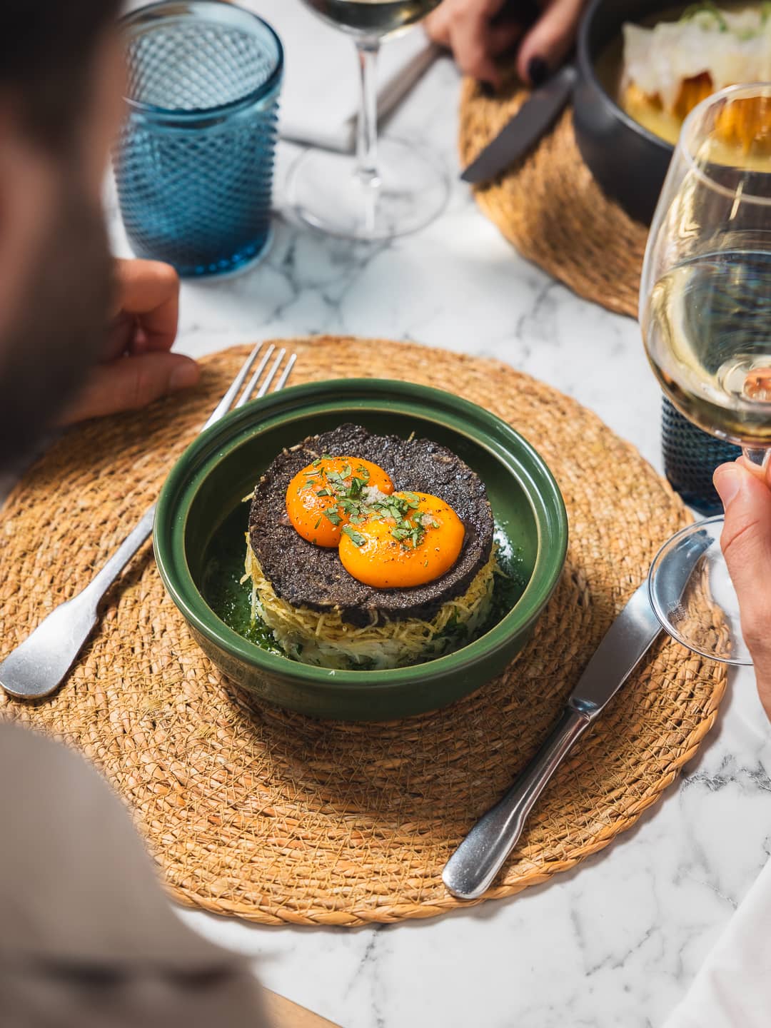 Brás de bacalhau contemporâneo