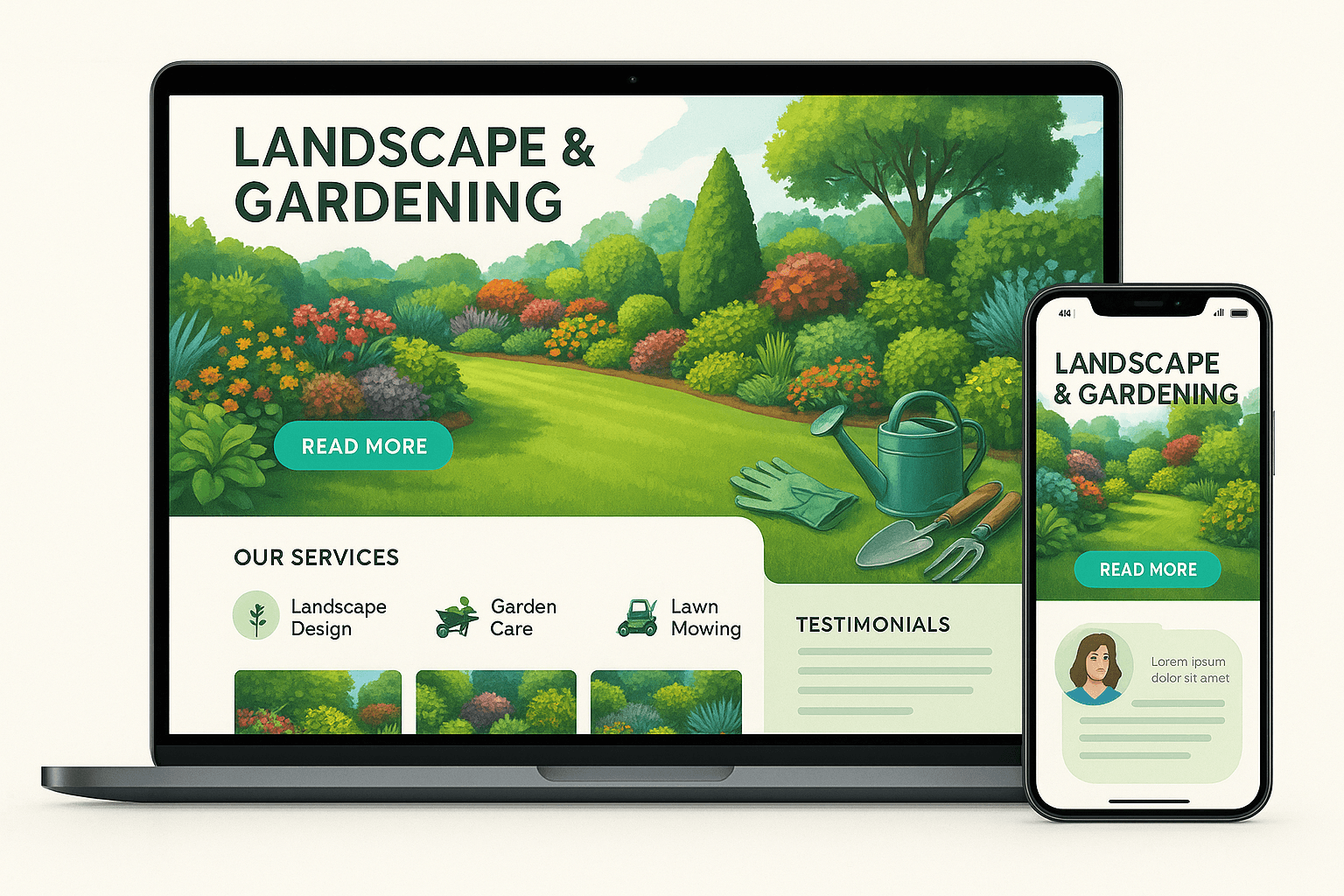 Landscape and Gardening Service Framer Template