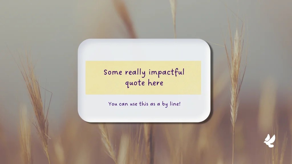 Opening slide of a presentation with a quote