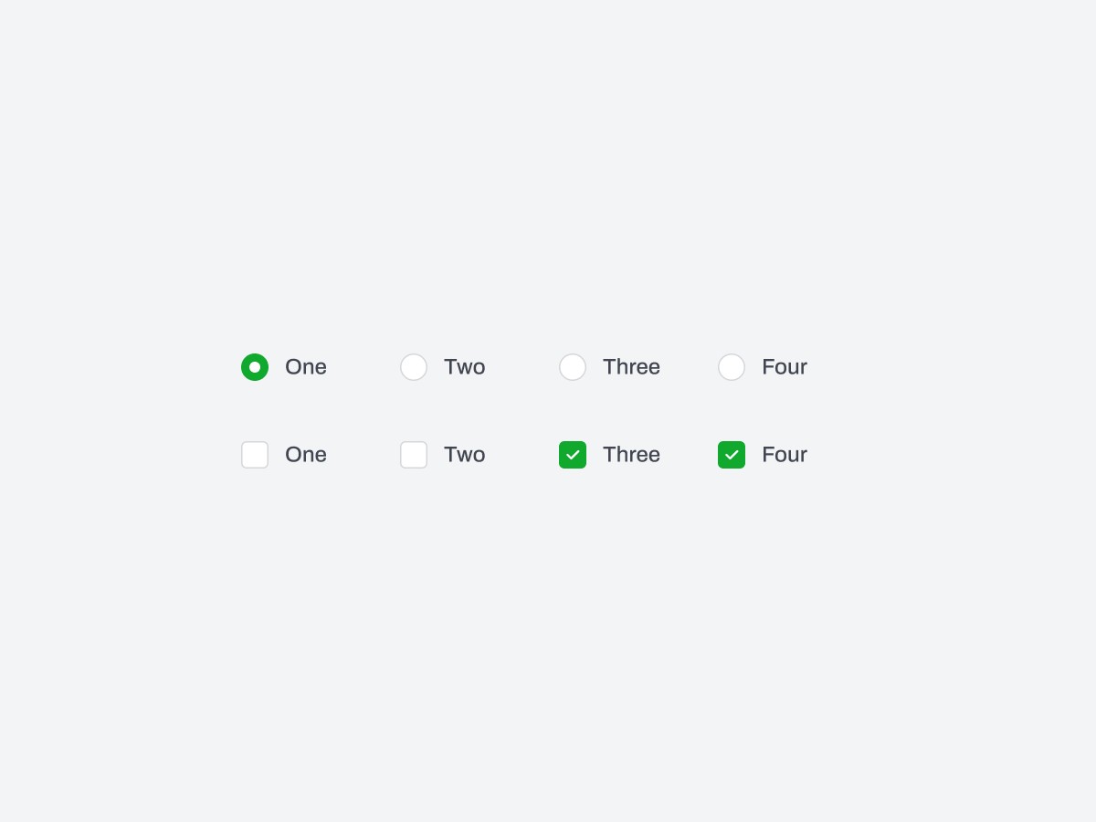 Radio and checkbox