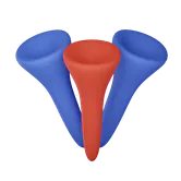 Free 3D golf ball pin icon