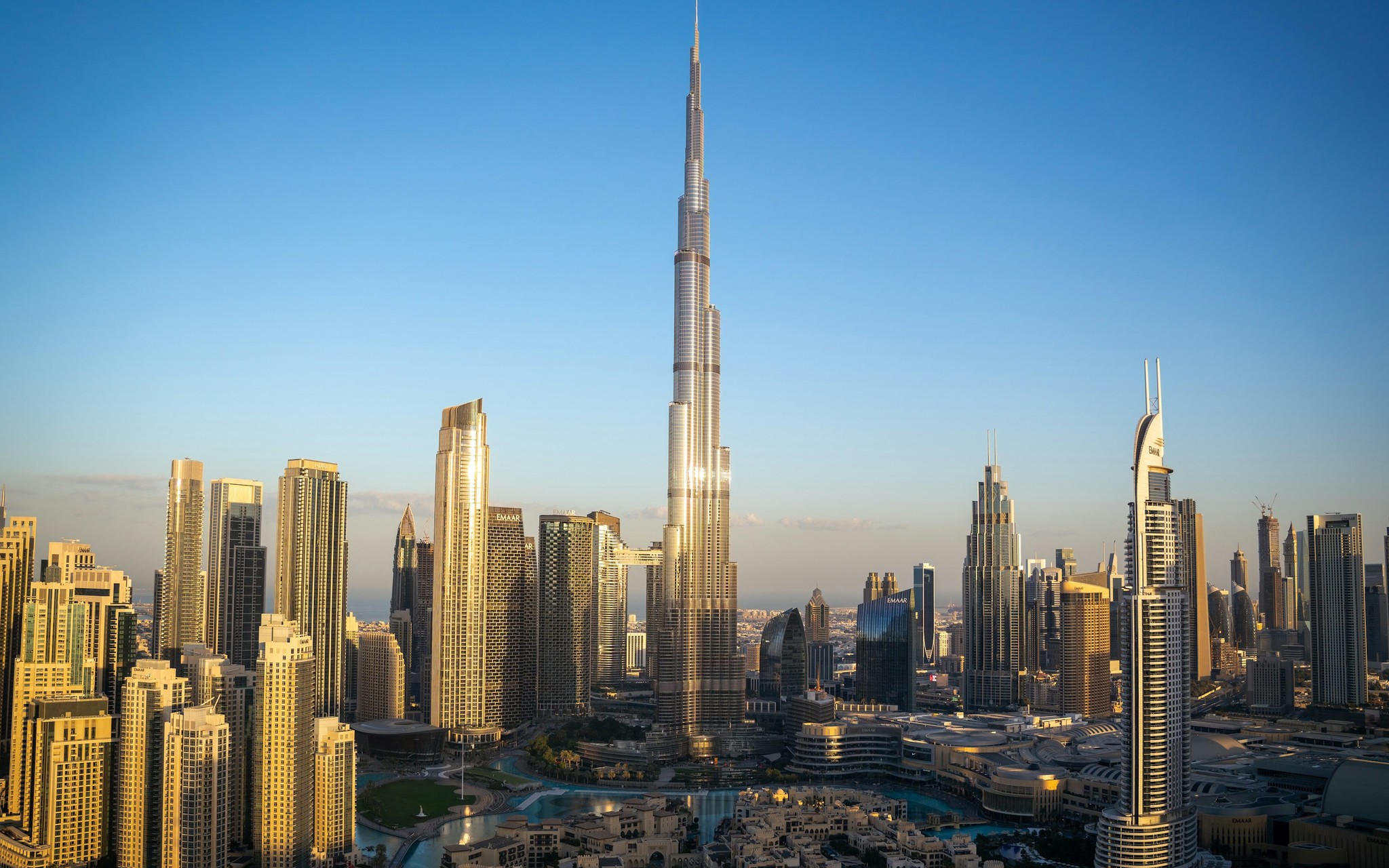 View of the buildings in Dubai.