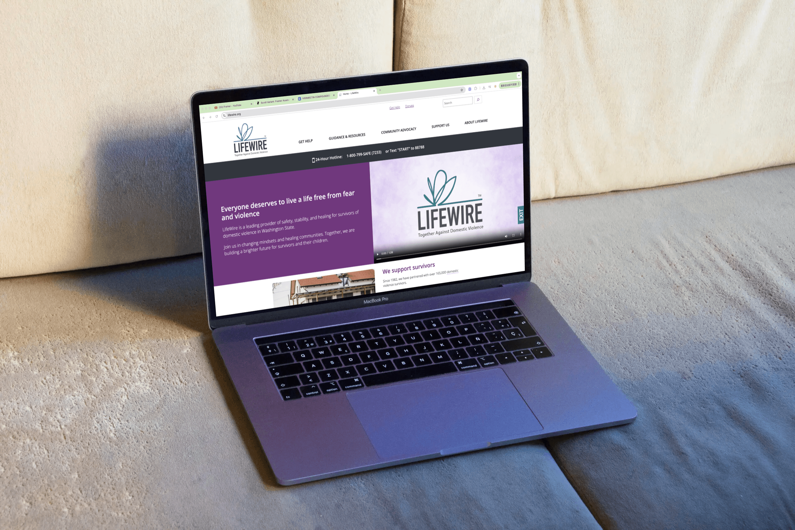 A group of people sitting around each other