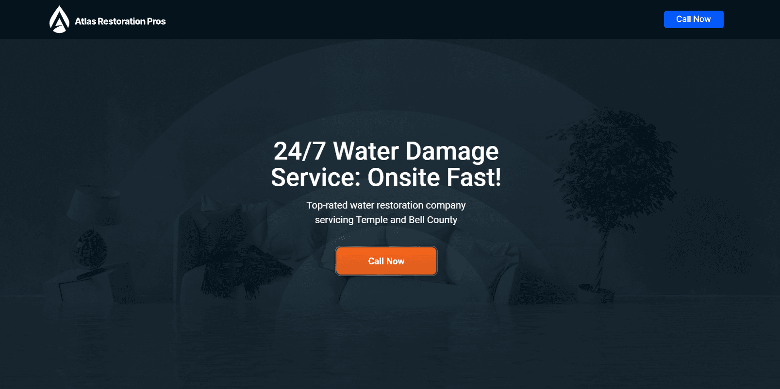 atlas restoration pros website homepage viewport