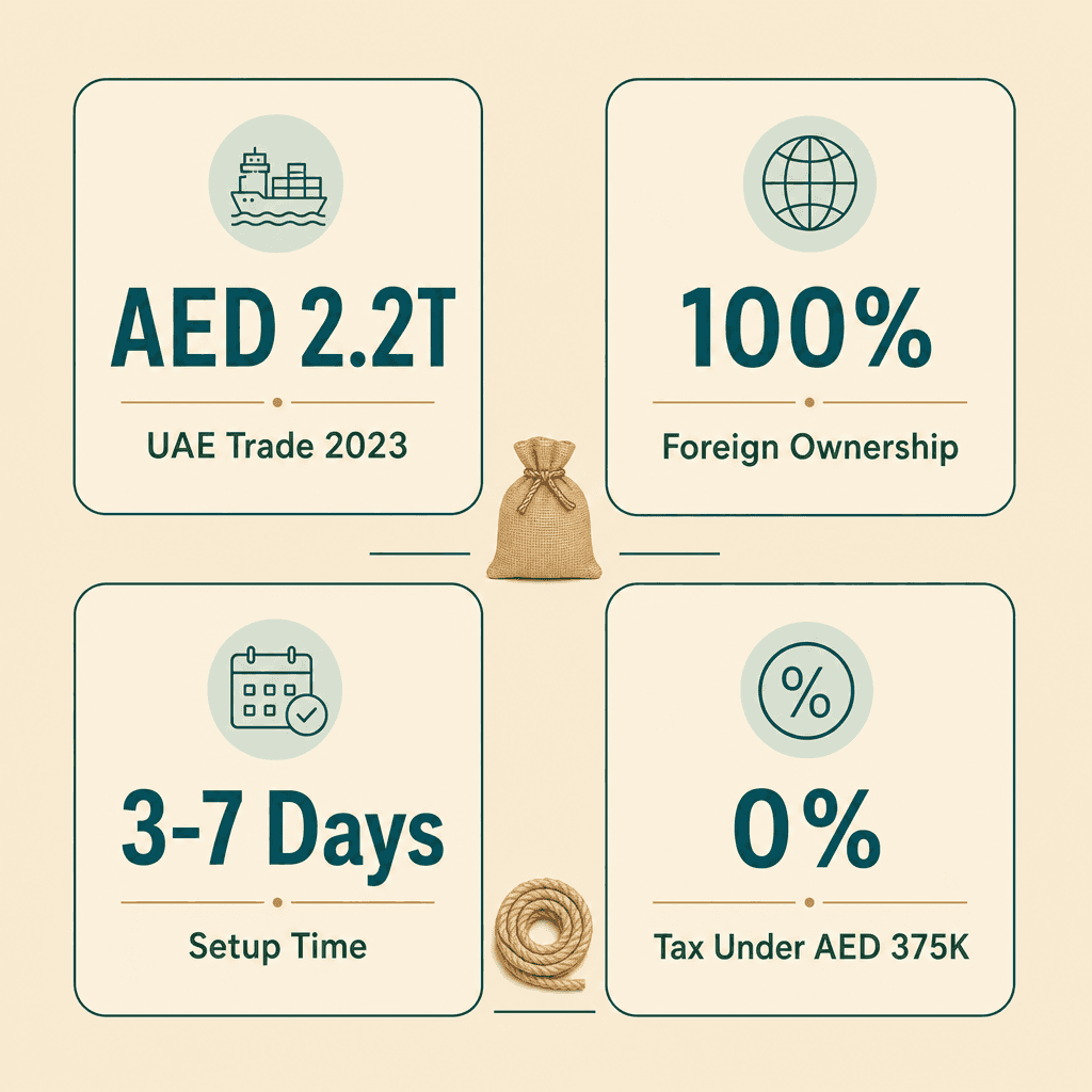 Infographic: Ropes, Sacks & Jute Bags Trading License in Dubai: Cost and Requirements