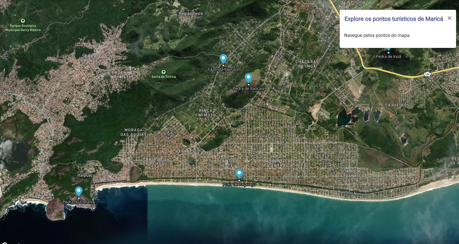 Vista aerea da cidade de maricá - Rio de Janeiro