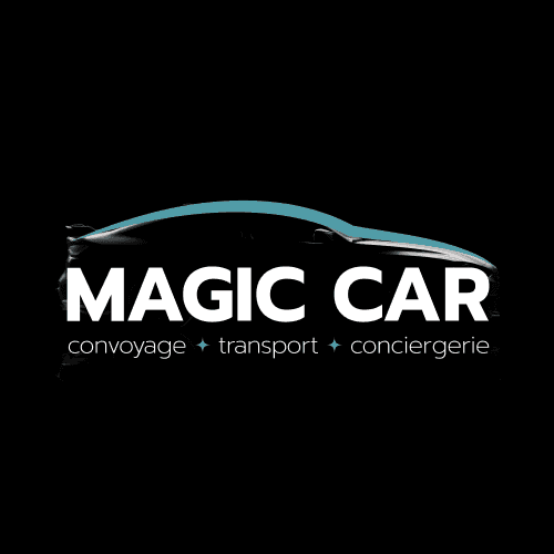 Logo de Magic Car mis en scène avec une voiture en arrière plan