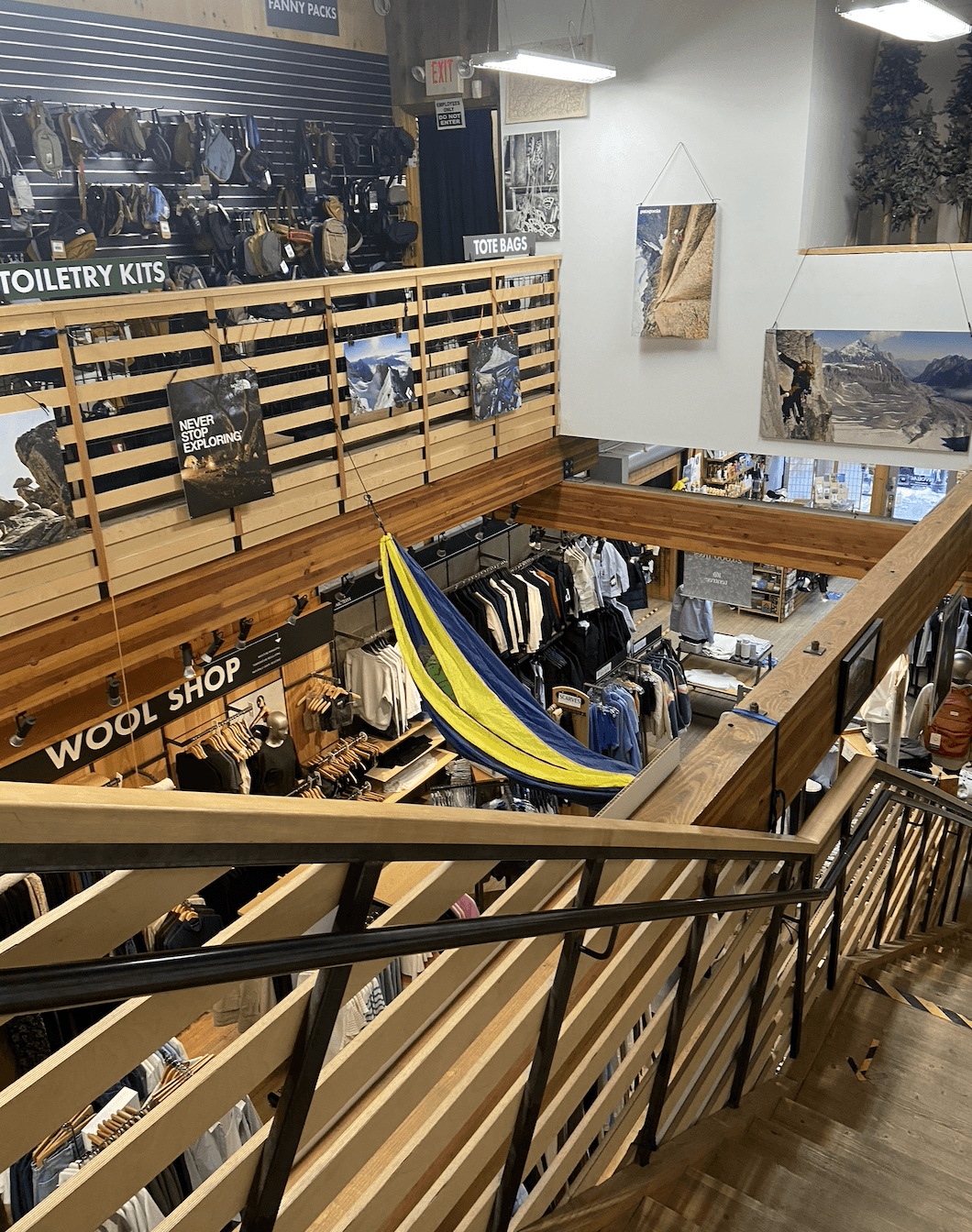 2-story shop filled with outdoor gear