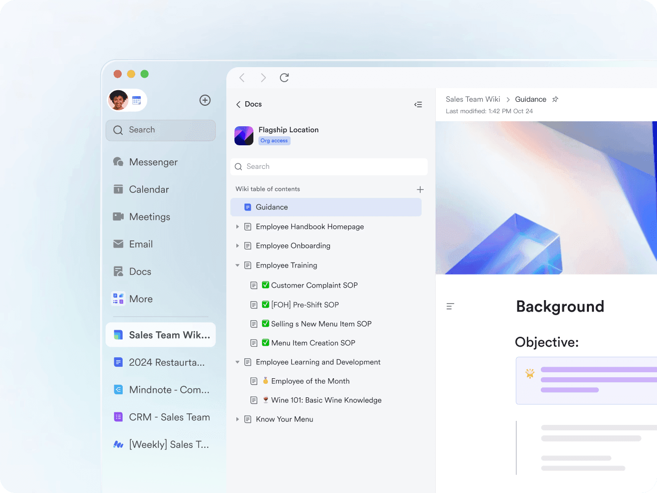 Lark Wiki working space