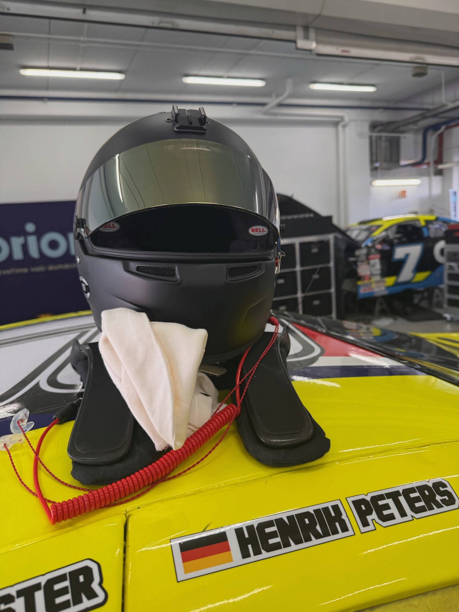 Henrik Peters helmet and Ford Mustang Number 50 detail