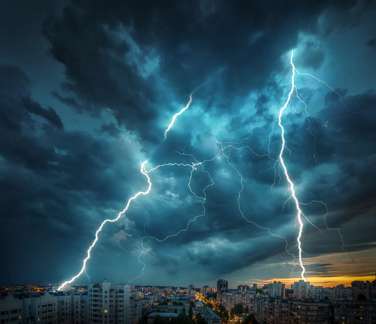 Tormenta sobre una ciudad mediterránea: qué cubre el seguro en una DANA en la Región de Murcia
