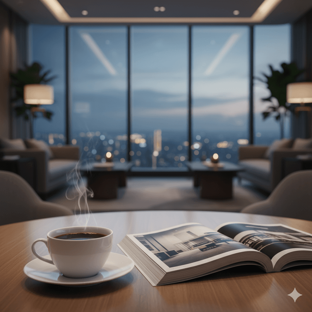 M3M Golf Mansions luxurious clubhouse lounge interior.