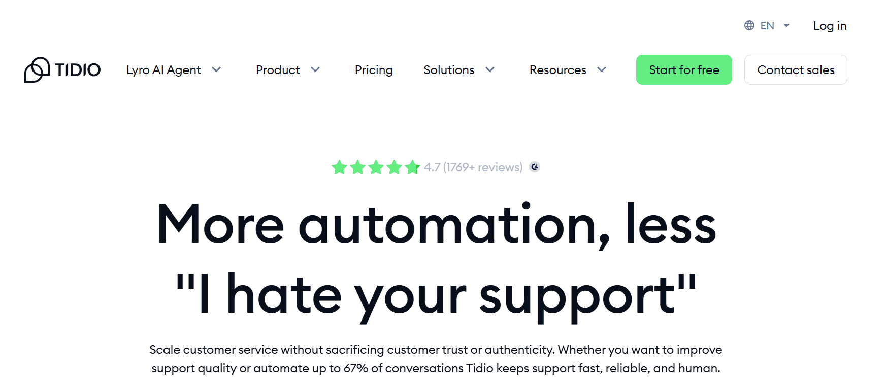 tidio - Best AI Chat Bot 