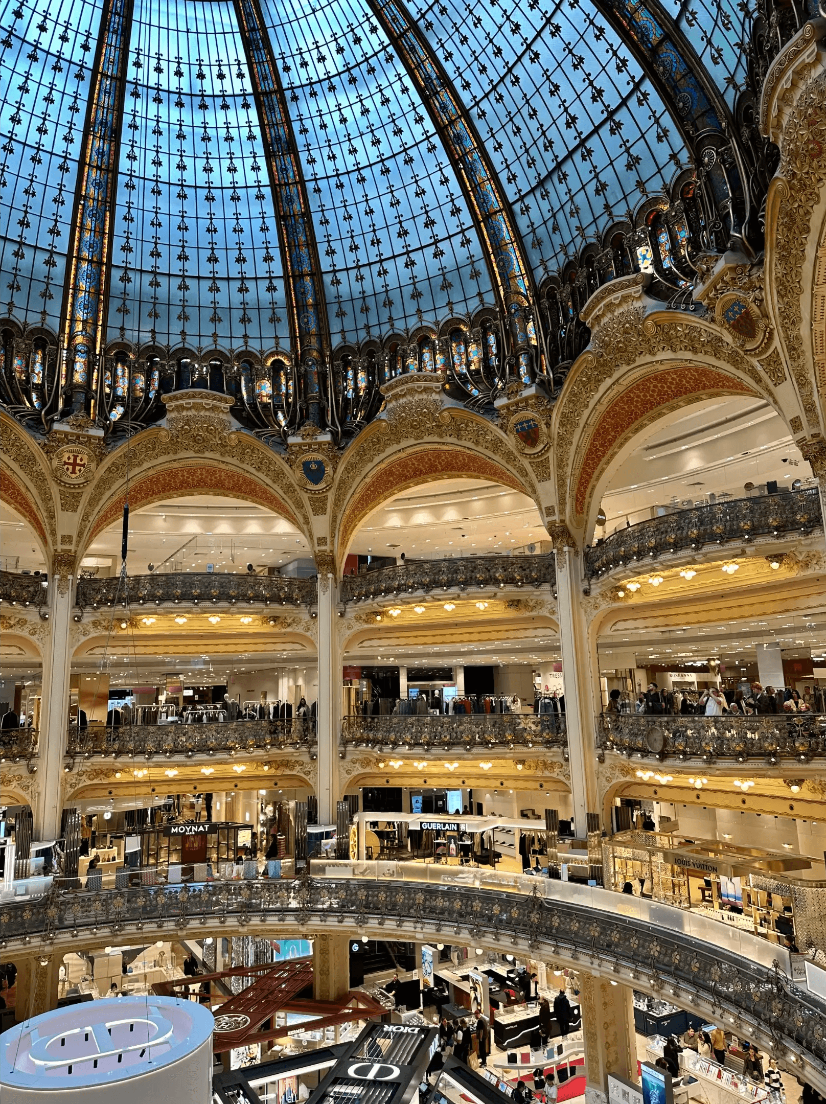 Day 3: Galeries Lafayette historic shopping interior