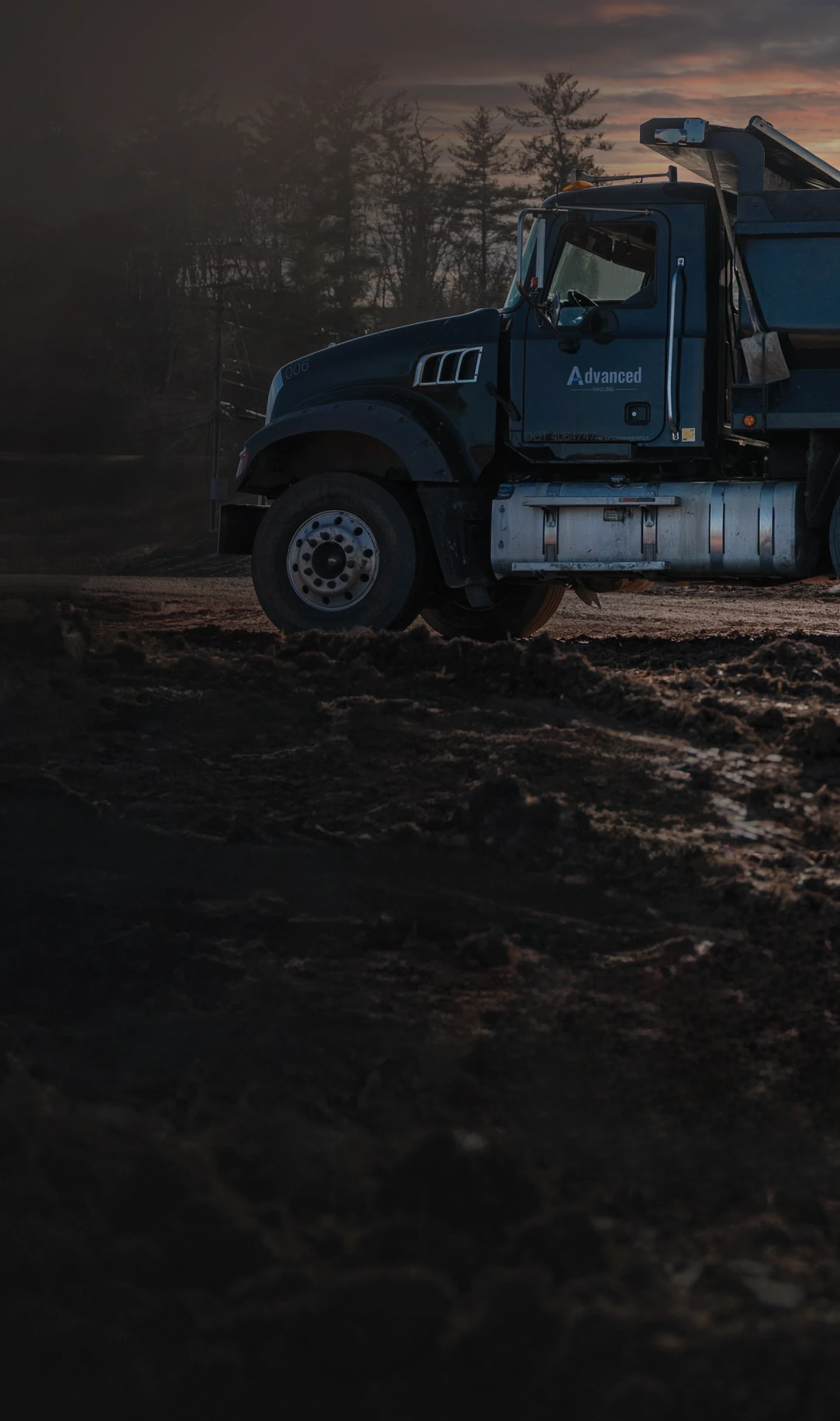 Dump Truck loaded with Dirt