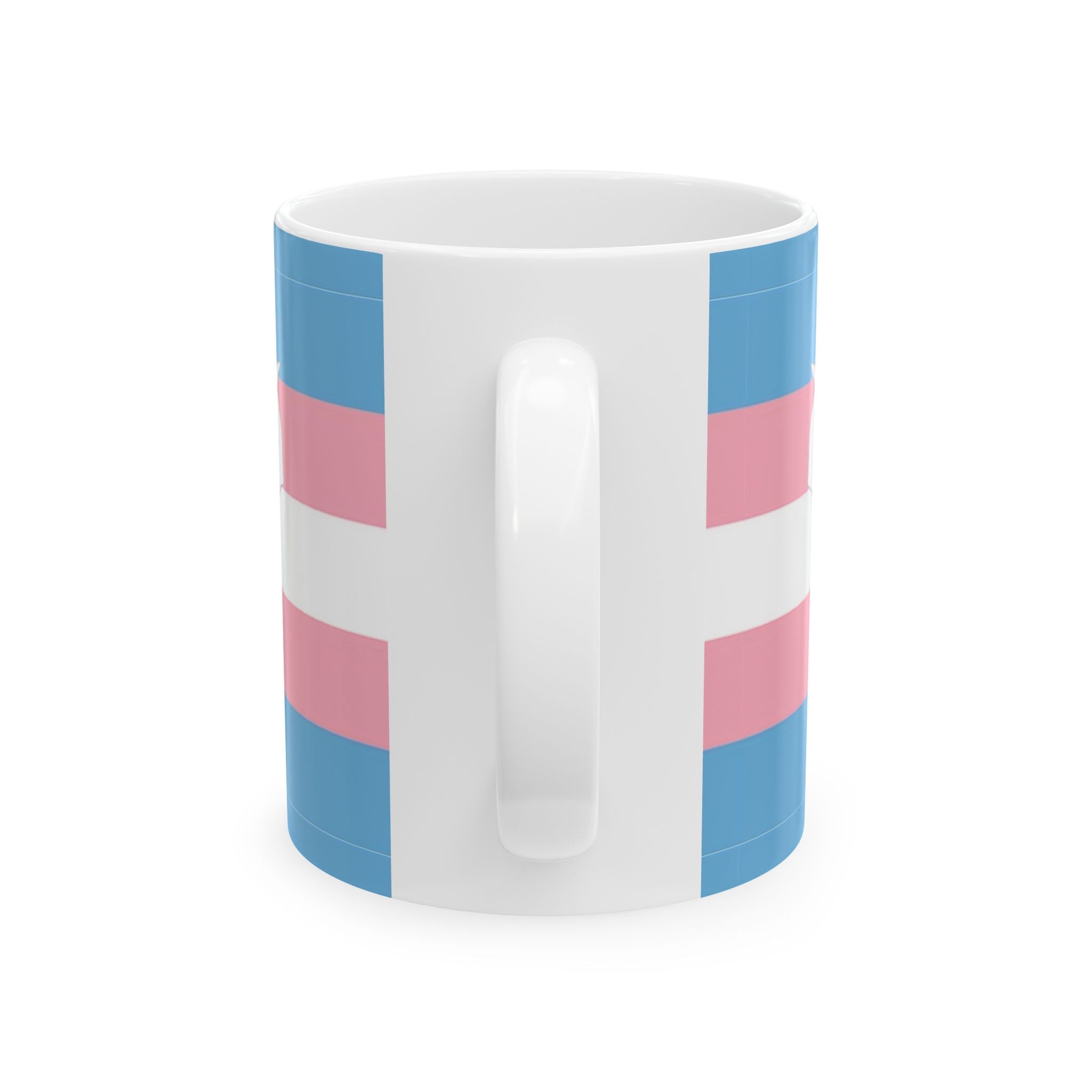 Trans Pride Flag Mug – 11oz Ceramic Coffee Cup with LGBTQ+ Design - Salt Lake Pride Flags