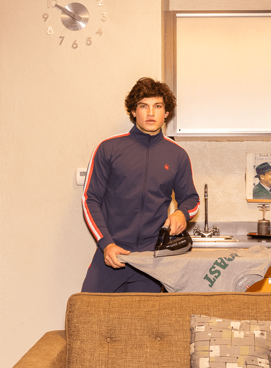 Tipped Warm Up Jacket 2.0 in Navy Red White