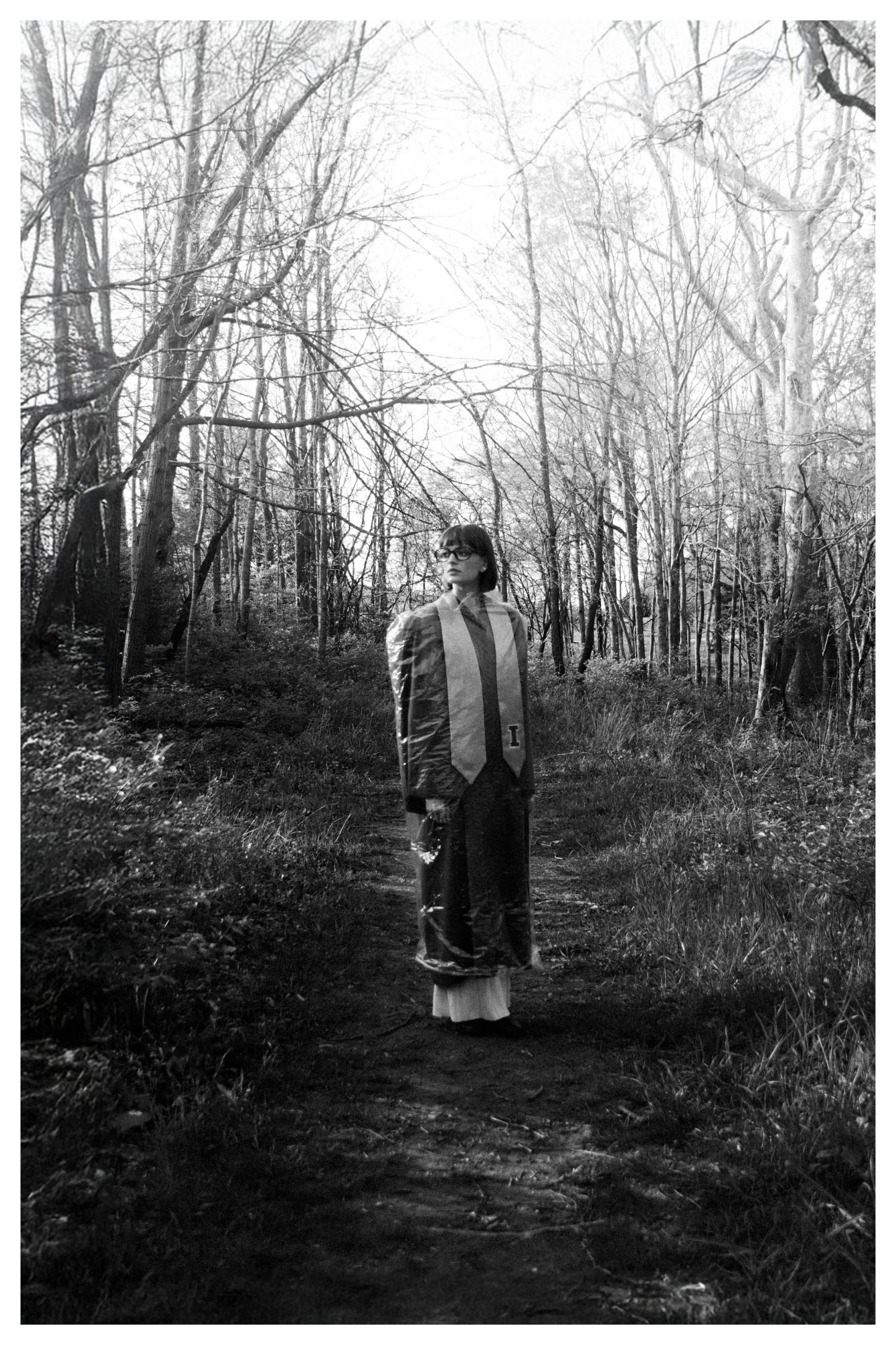 Portrait of portfolio creator – back view