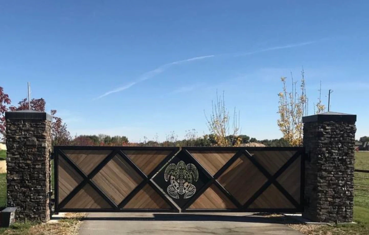 Entrance Gate designed and created by TratFab in Star Idaho.