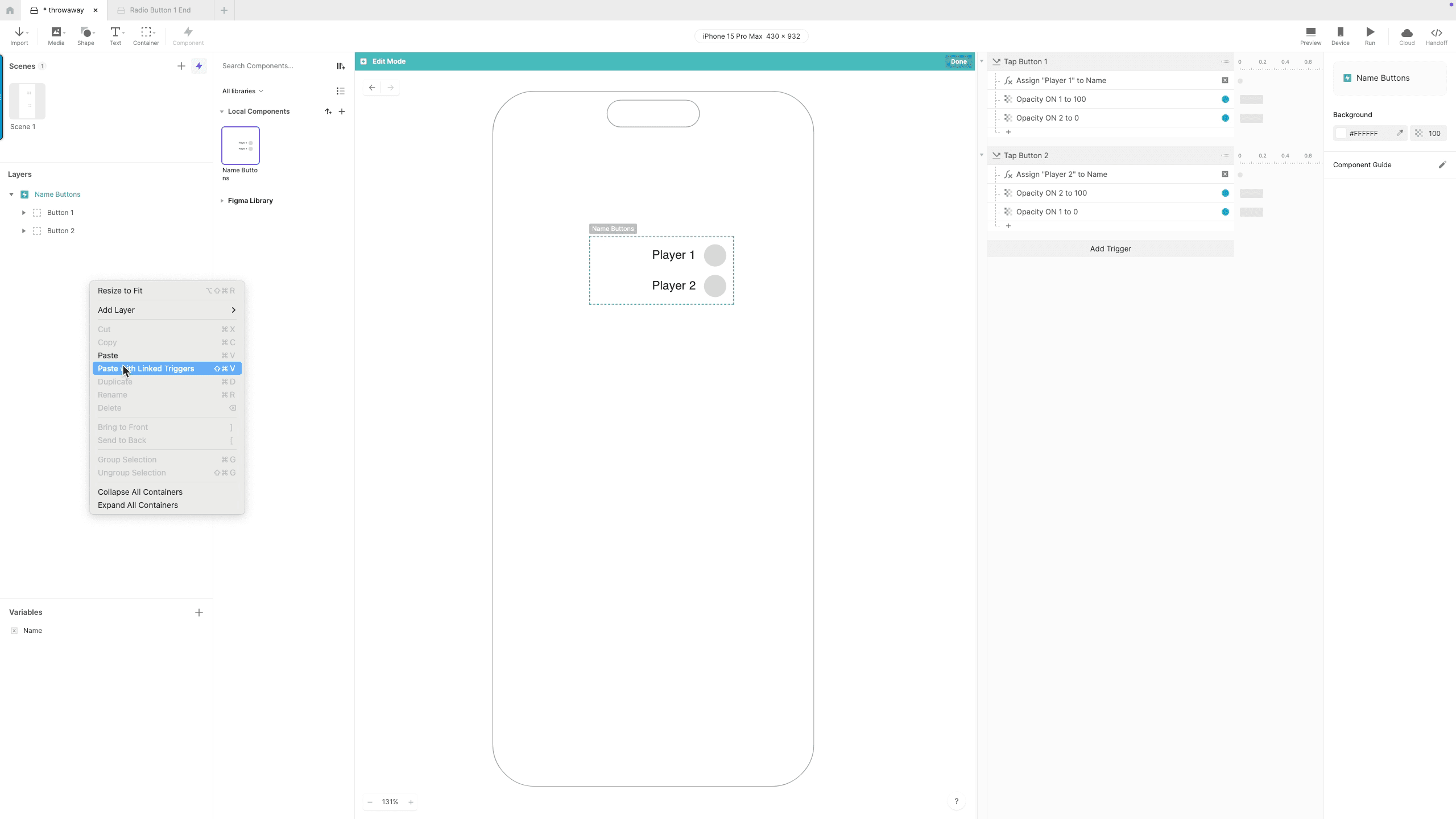 component screenshot