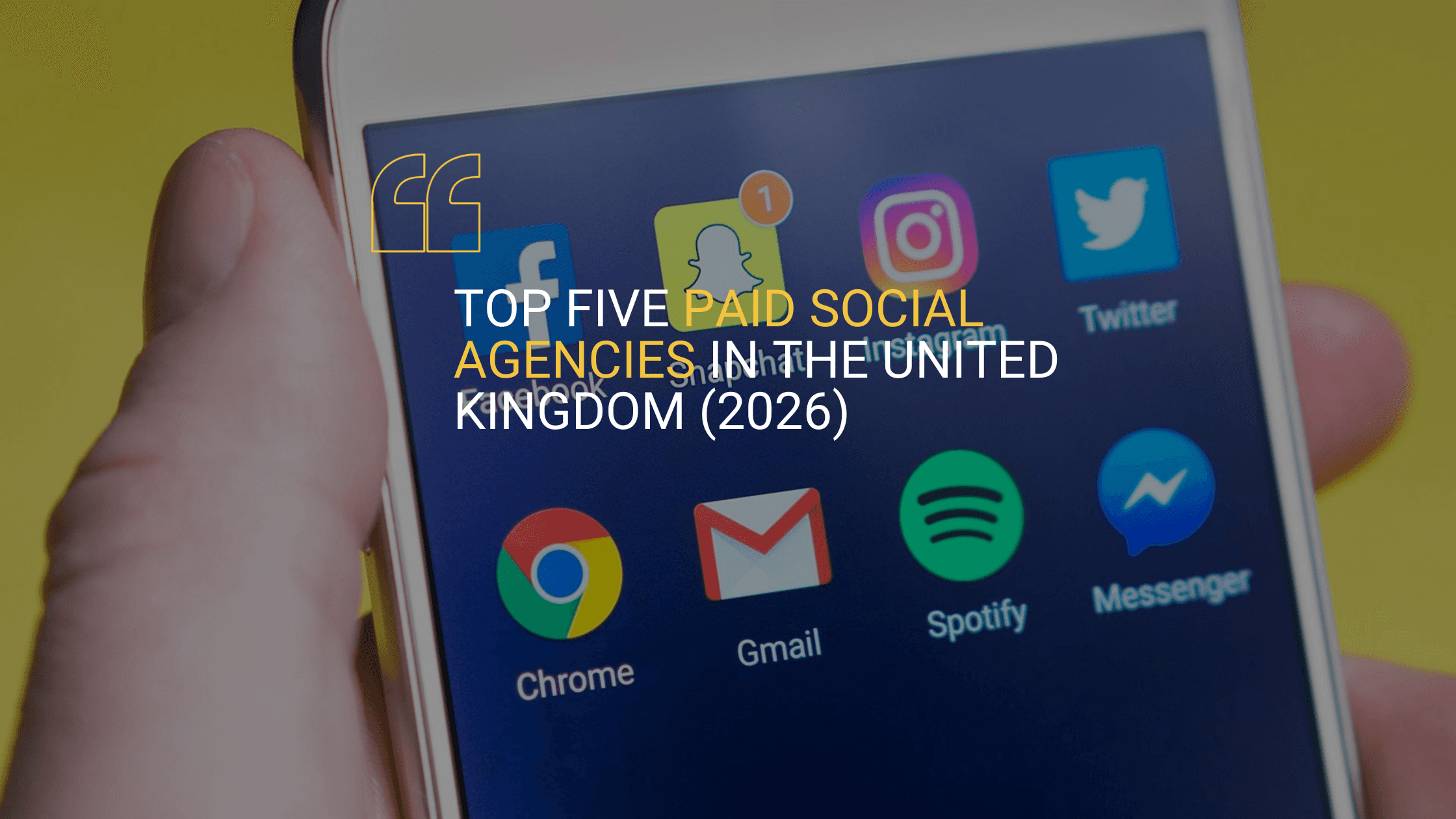 A blog title post for Top 5 Paid Social Agencies in the UK (2026)