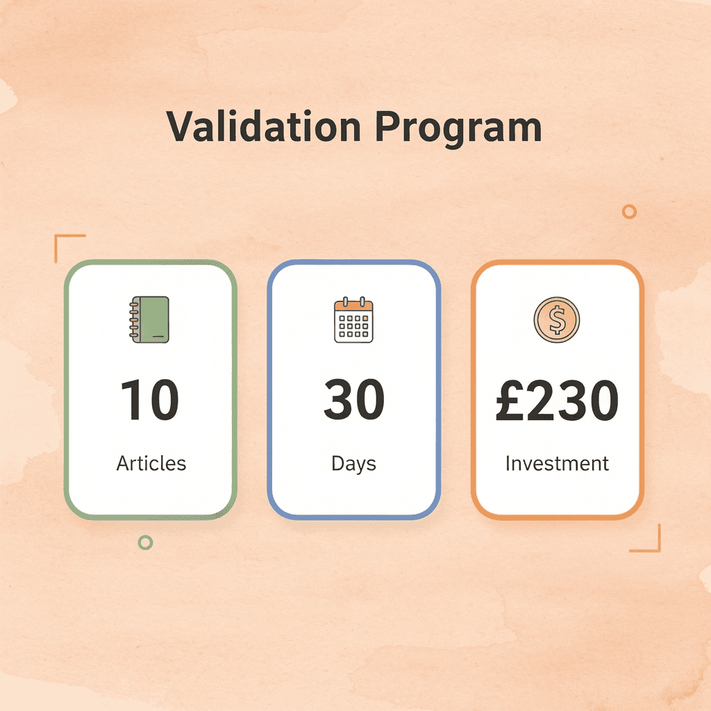 Statistics showing validation program metrics