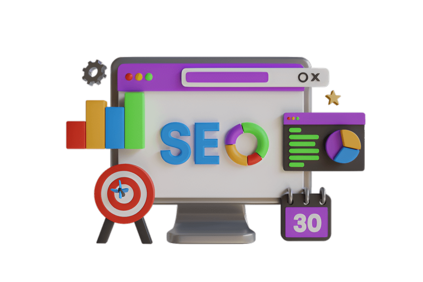 3D SEO Icon