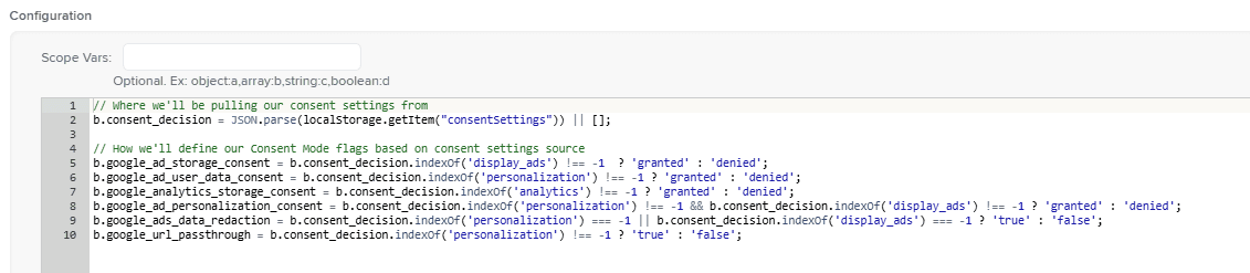 Tealium Consent Mode Configuration