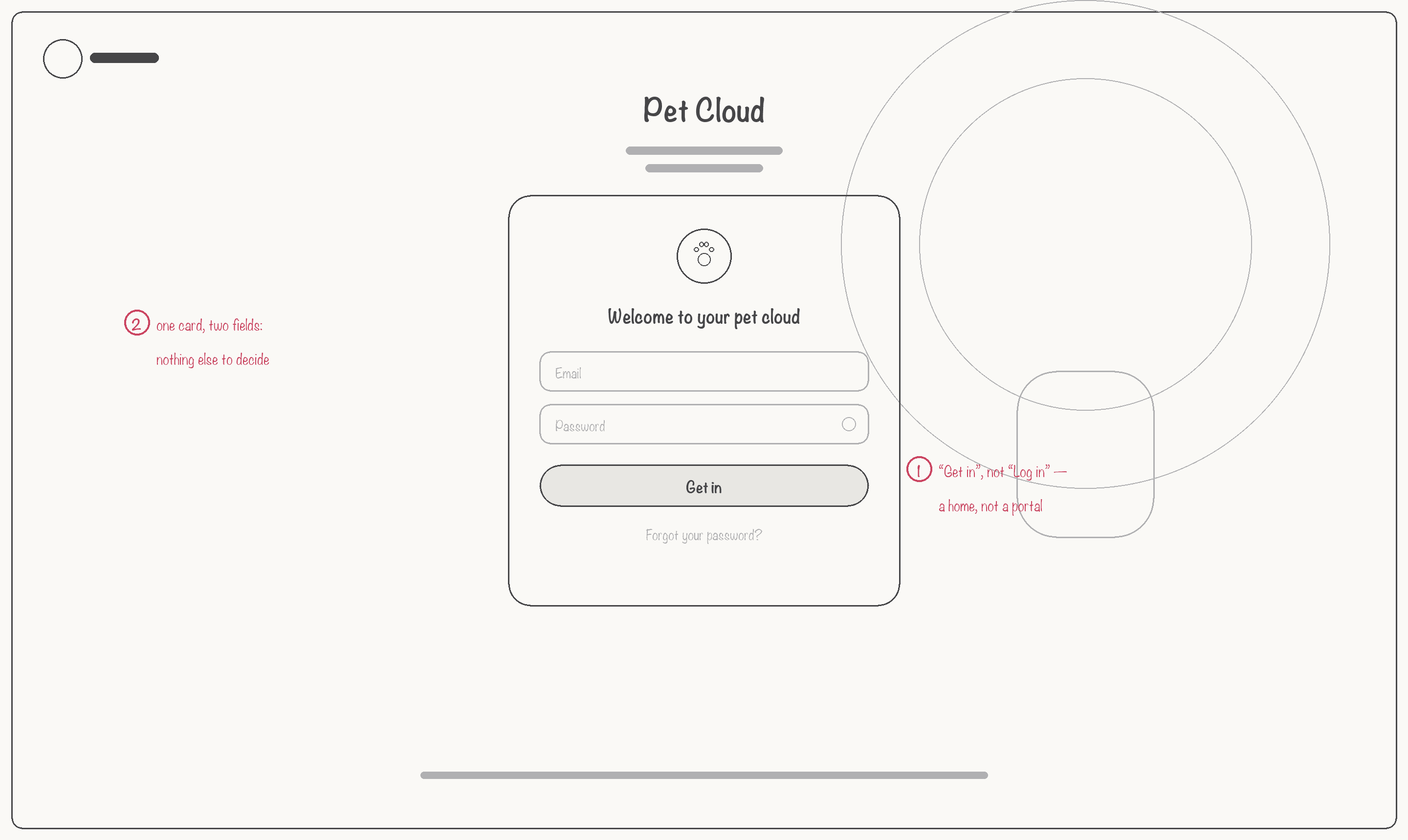 Lo-fi wireframe — Login