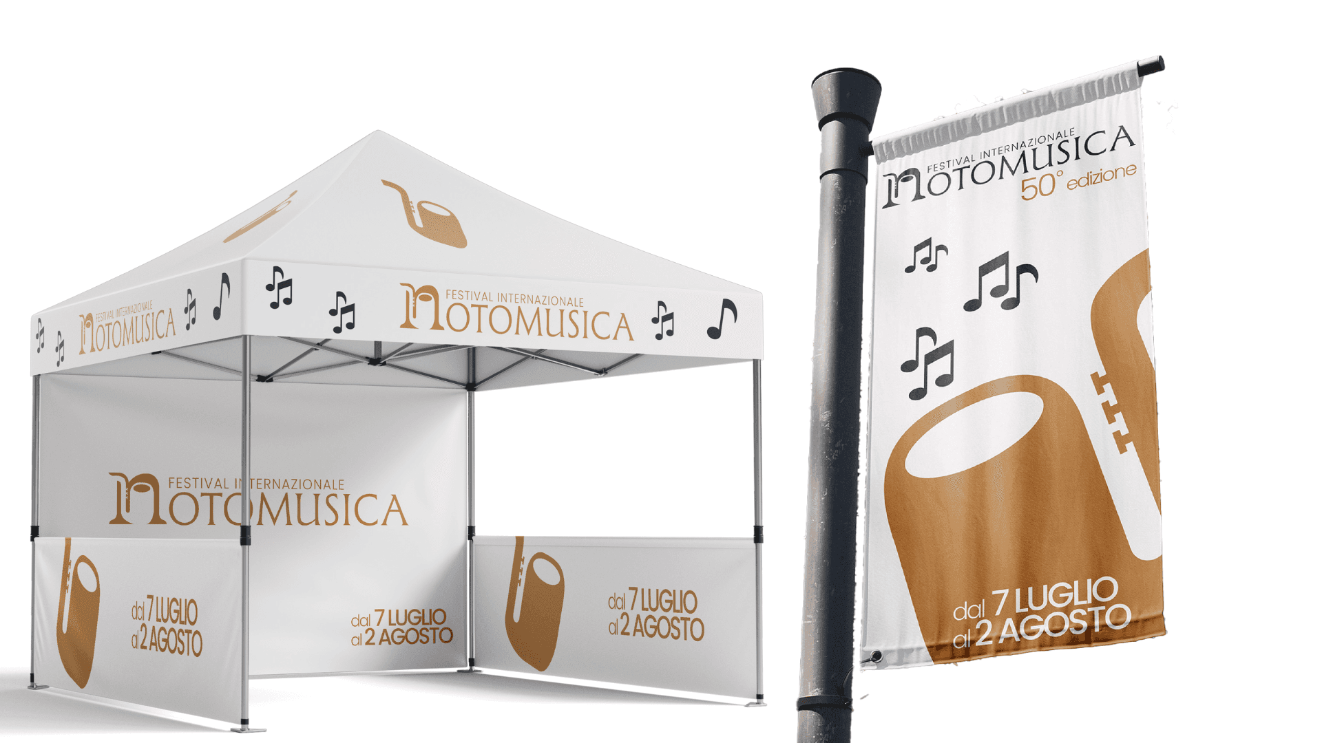 Notomusica jazz music festival branding mockups