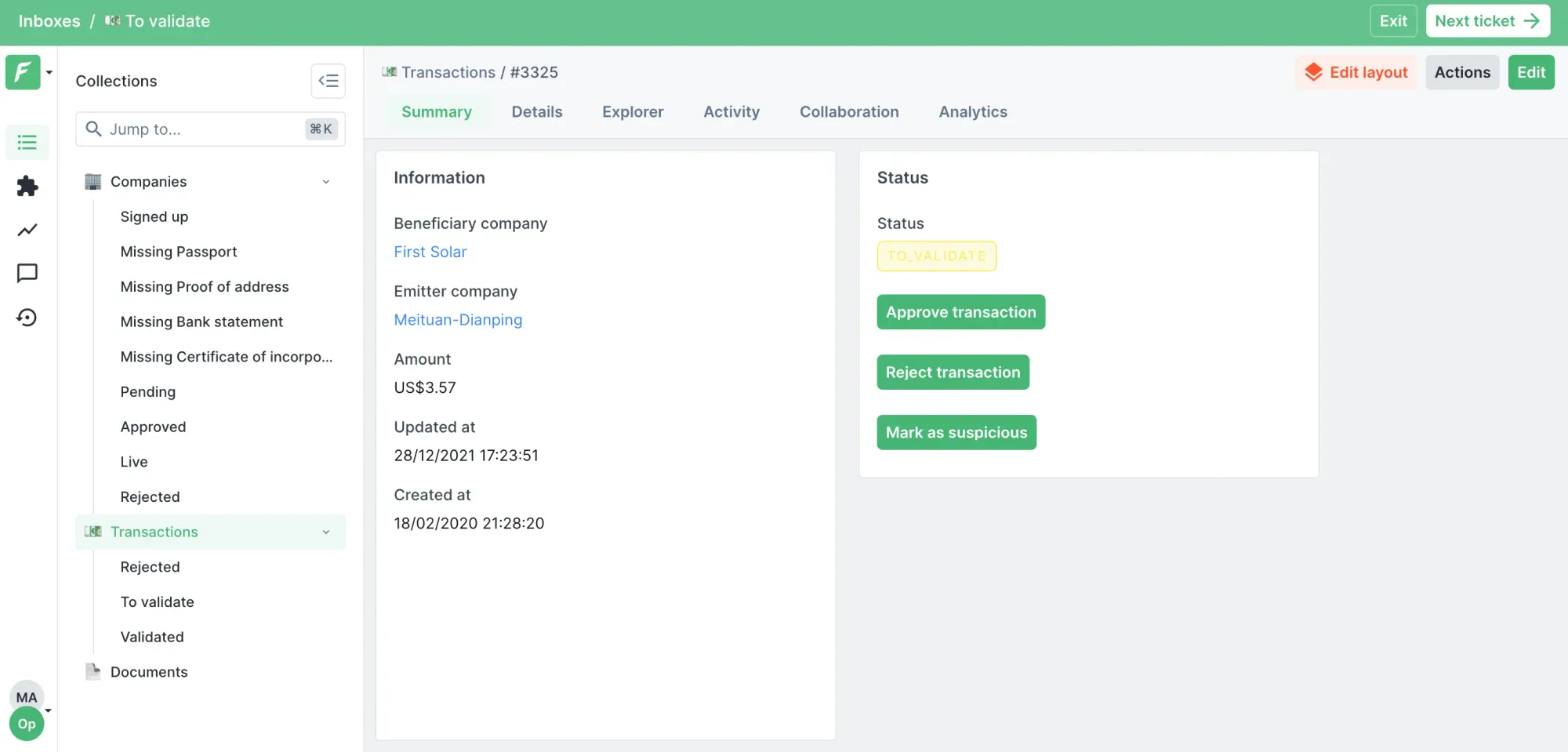 Forest Admin Inbox operational use