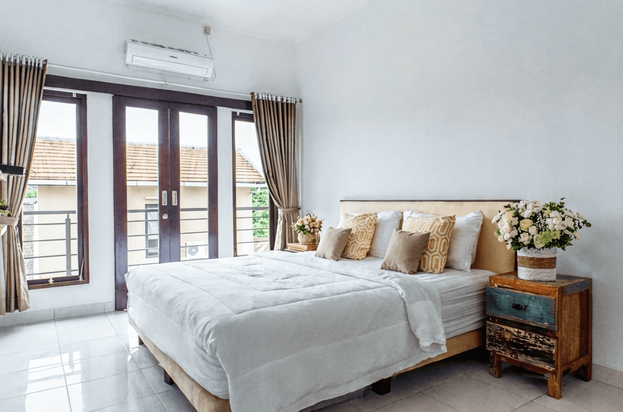 Jimbaran property bedroom with a view. Dedicated real estate agent support for your Bali home search.