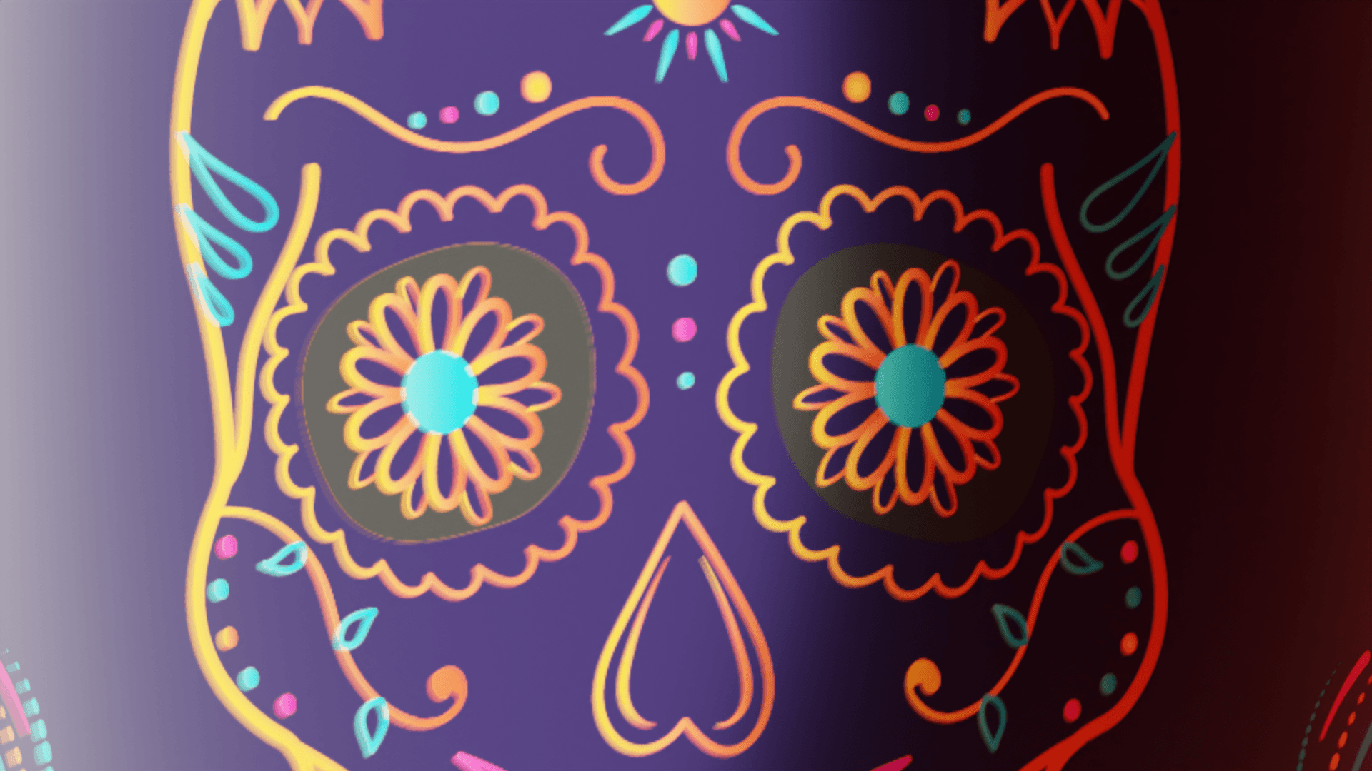 Trailer promotionnel en Motion Design réalisé par un UX designer à Nantes, modélisation 3D d'une canette arborant un une forme de crâne inspirée de designs traditionnels mexicains