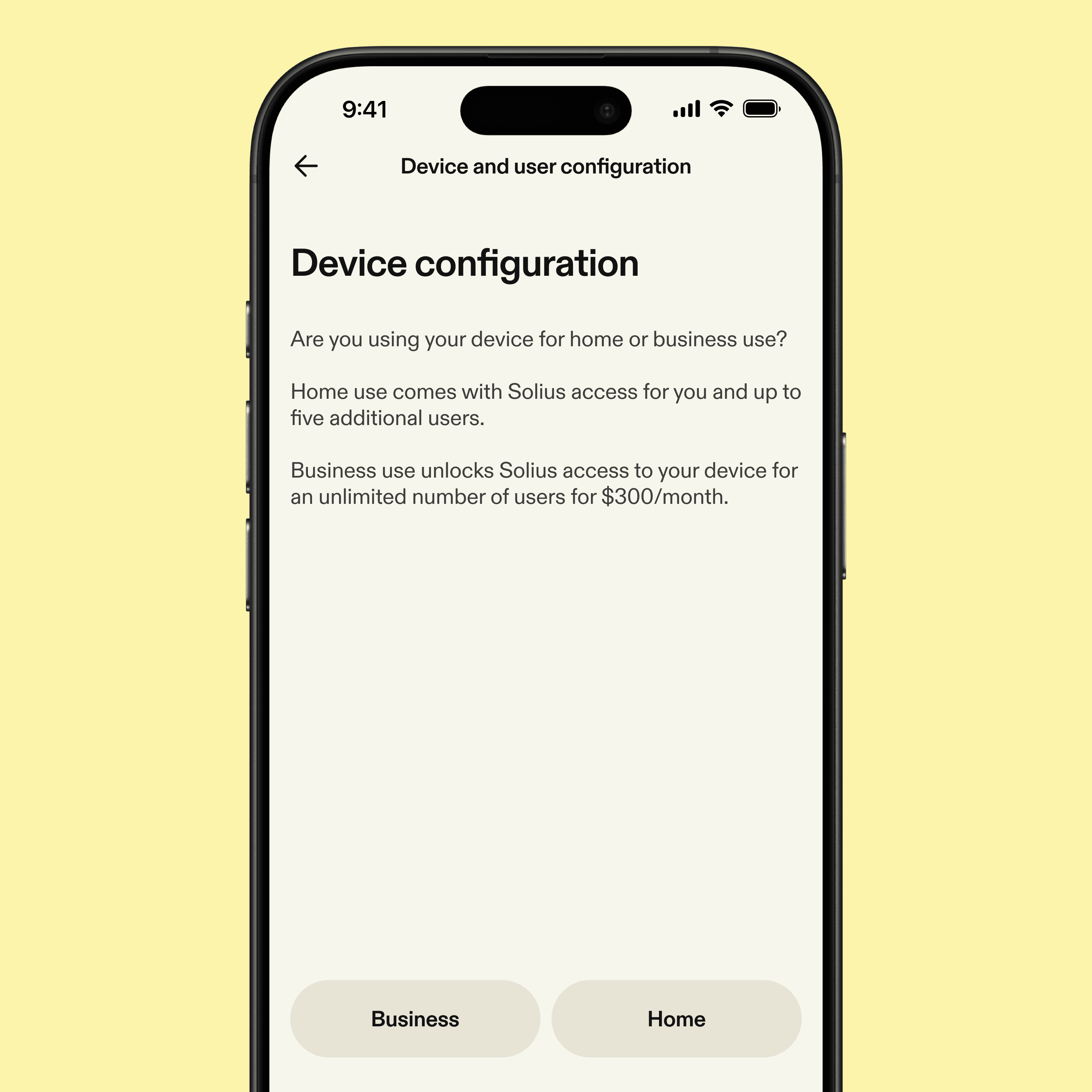 Minimal dashboard card showing therapy details with next recommended date, previous session date, personalized dose, and options to schedule, view history, or adjust settings
