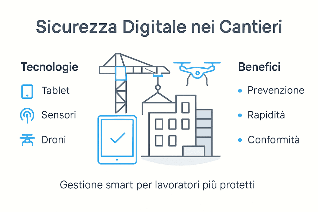 Infografica: come la sicurezza digitale rivoluziona la gestione dei cantieri