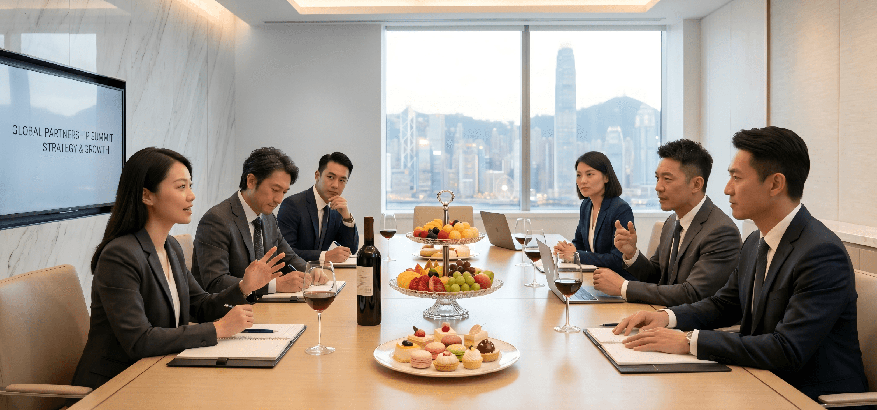 新品上市產品推廣活動現場，氣質模特在高級場景中手持無logo護膚品，右側聚焦人物與產品，左側留白作為文案區，整體光線柔和呈現精緻高級感