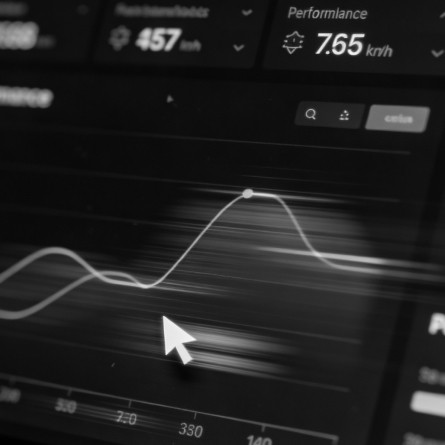 Closeup shot of a performace dashboard