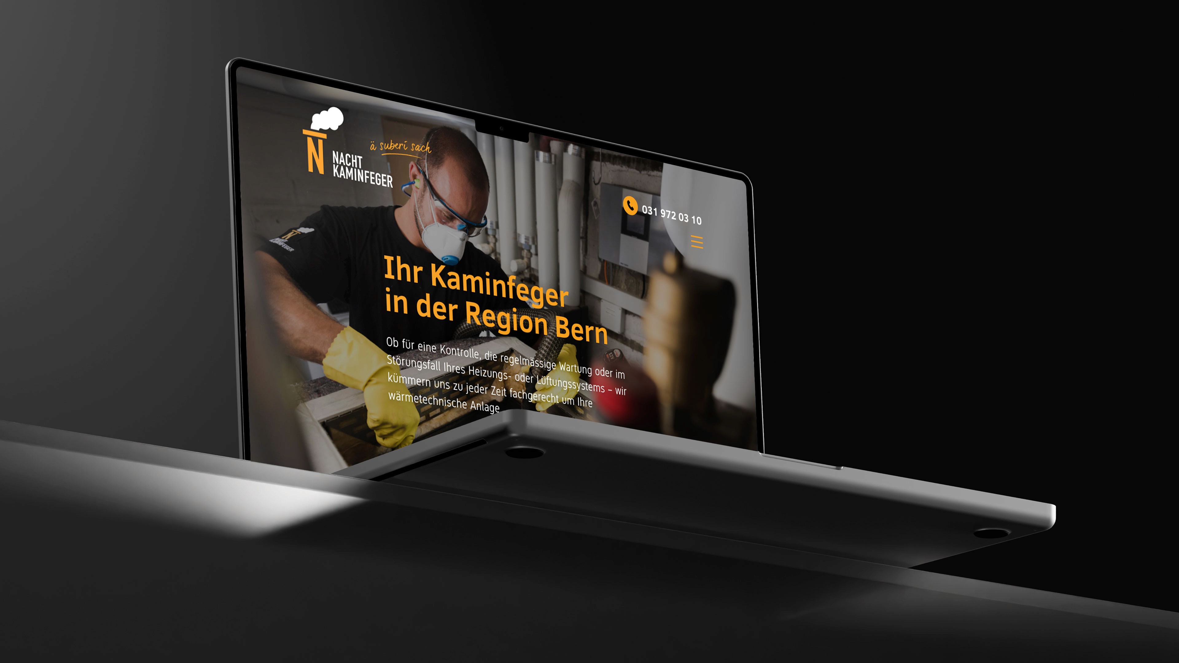 Webdesign Nacht Kaminfeger