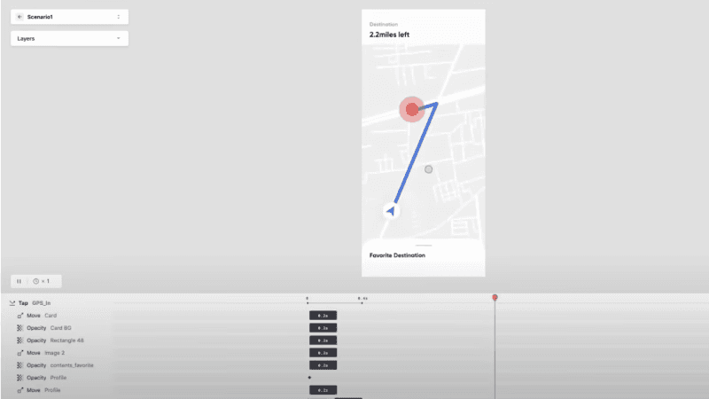 使用 ProtoPie 构建的 MBition me 应用，专注于互联汽车用户体验