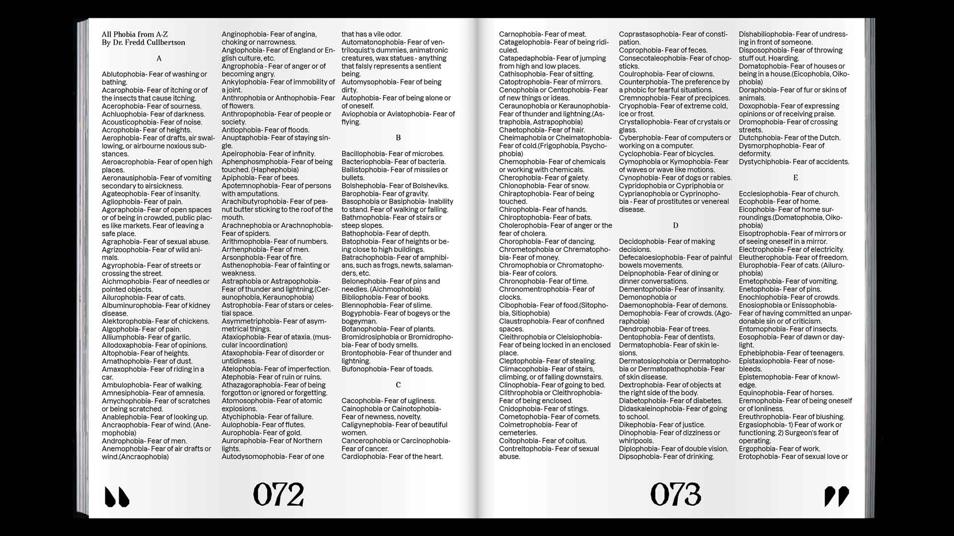 Shukang Yu Fear Magazine layout