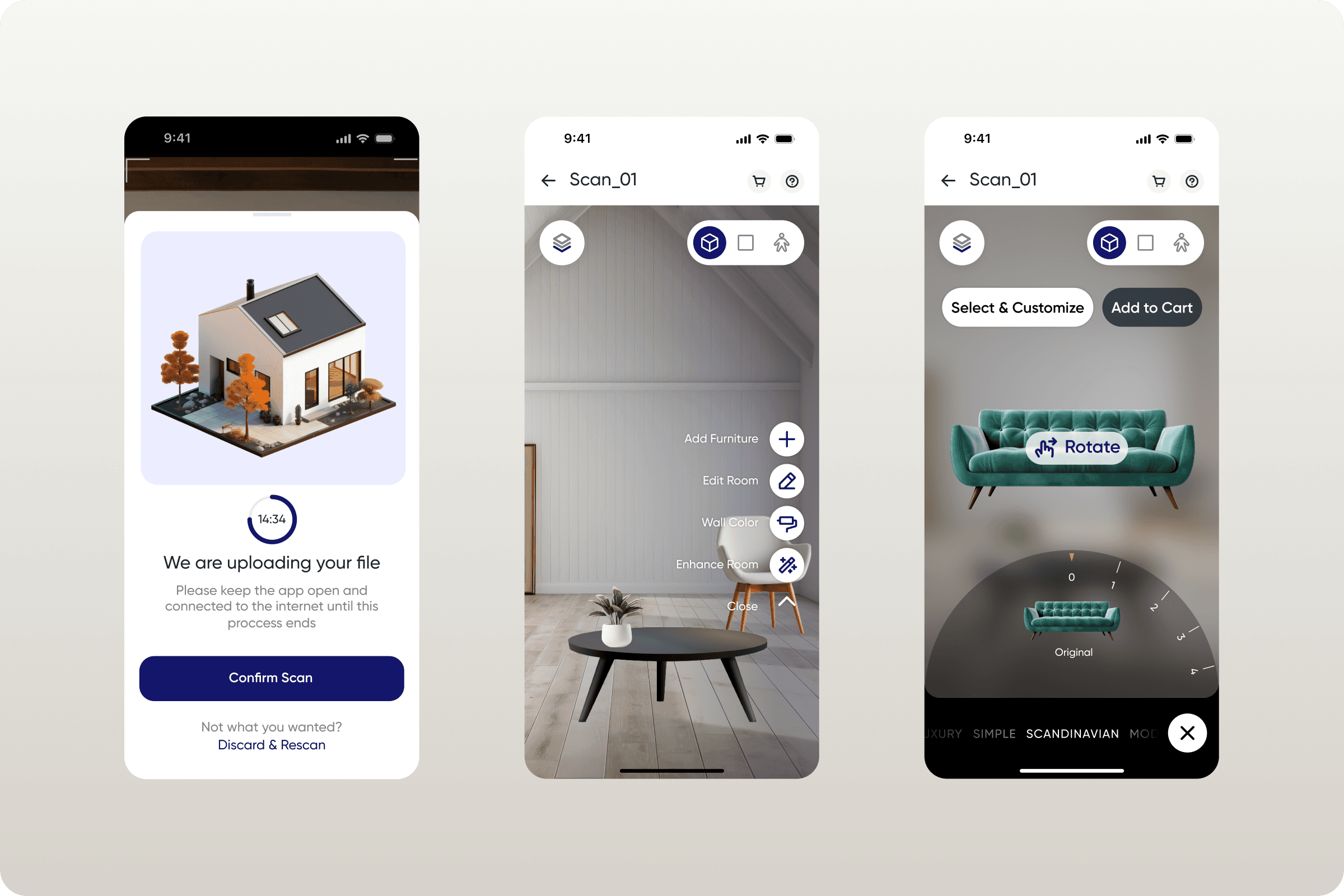 3D AR Ecommerce UI Design