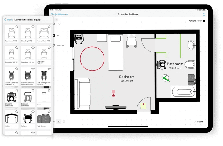 magic plan accessibility floor plan with bedroom and bathroom mobilimagic plan accessibility floor plan with bedroom and bathroom mobility zonesty zones
