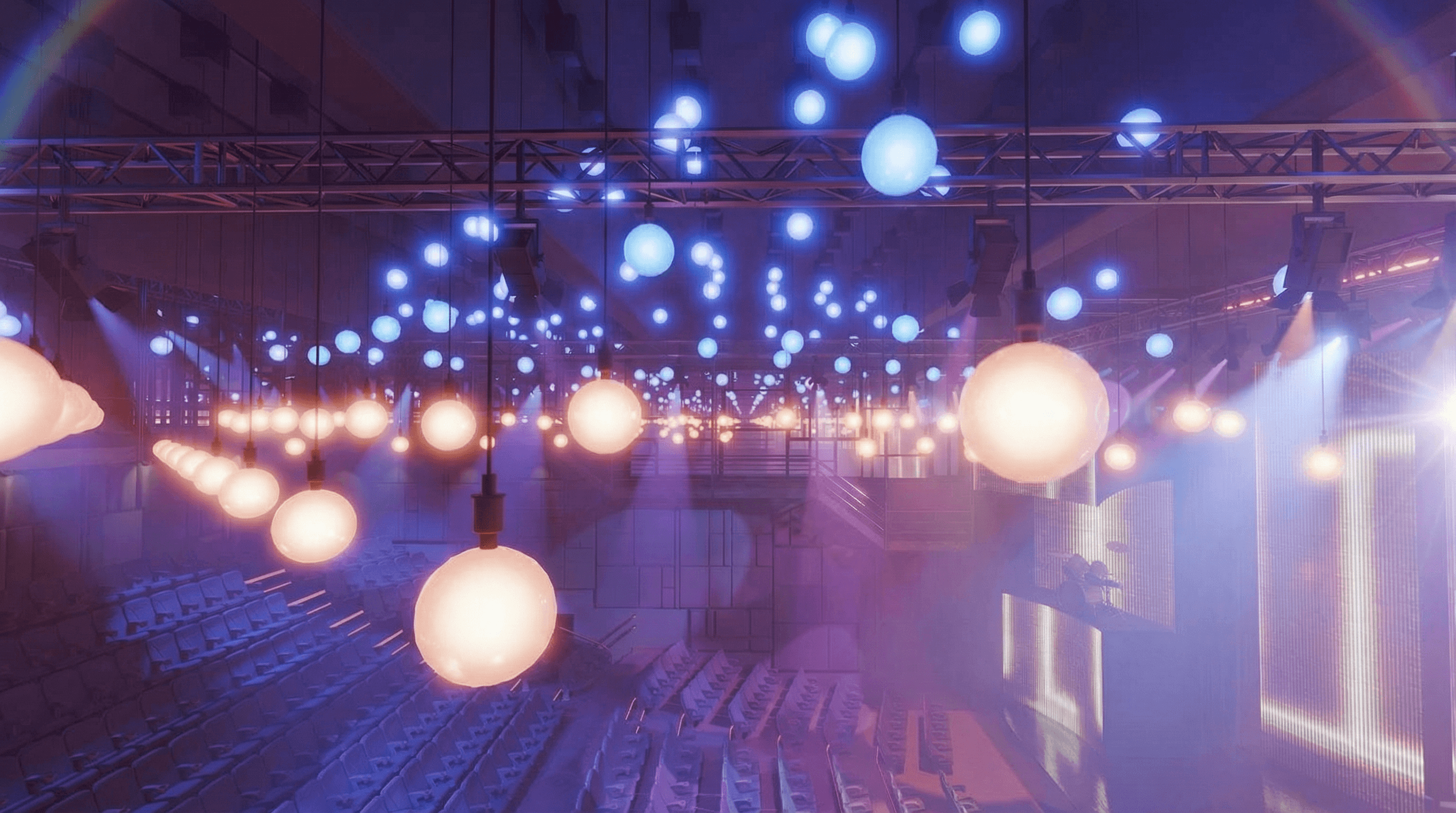 Moderne Lichttechnik im Saal des GOP Artistical-Theater Essen