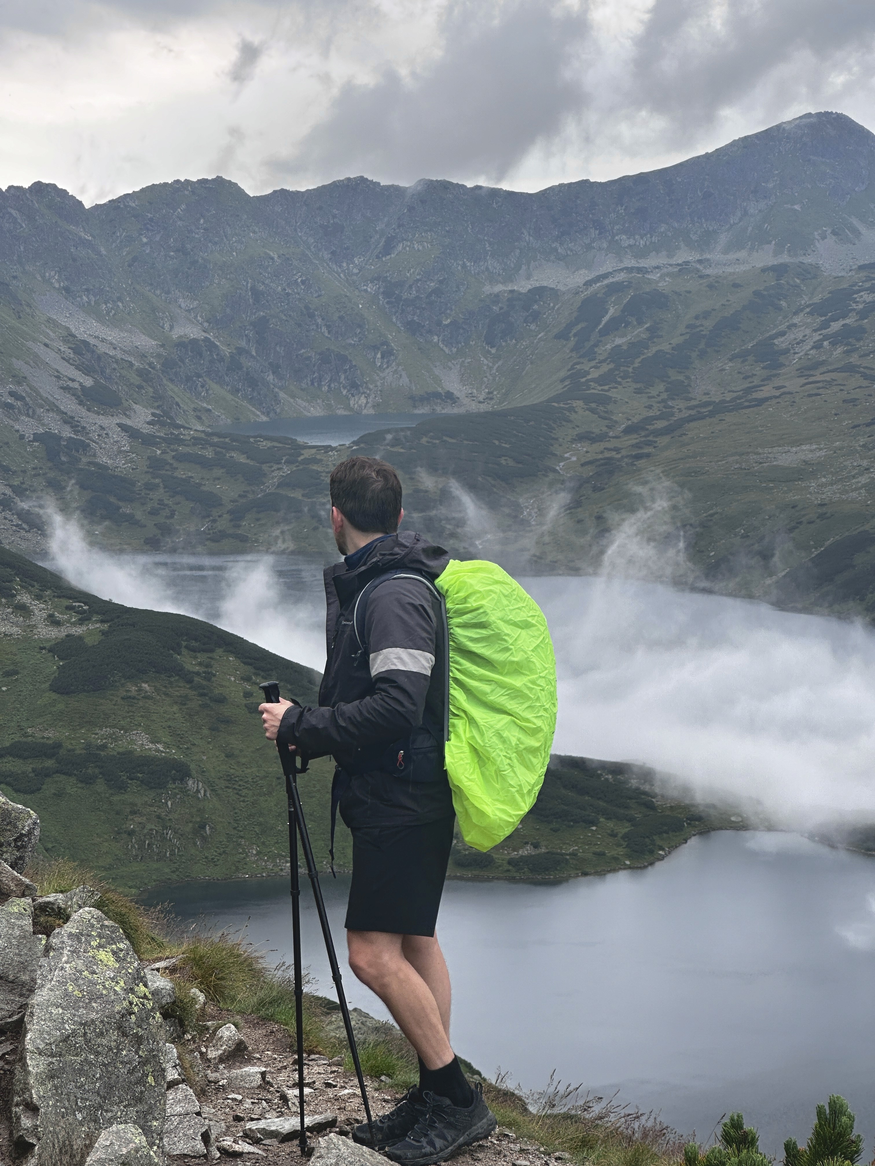 a person standing in front of a building