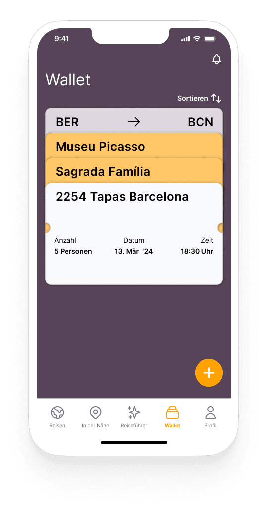 Screen des Wallets