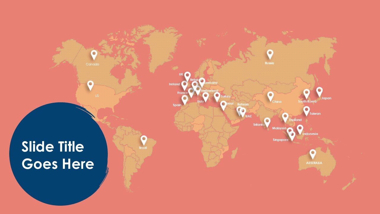 Global Map Highlighting Key Locations