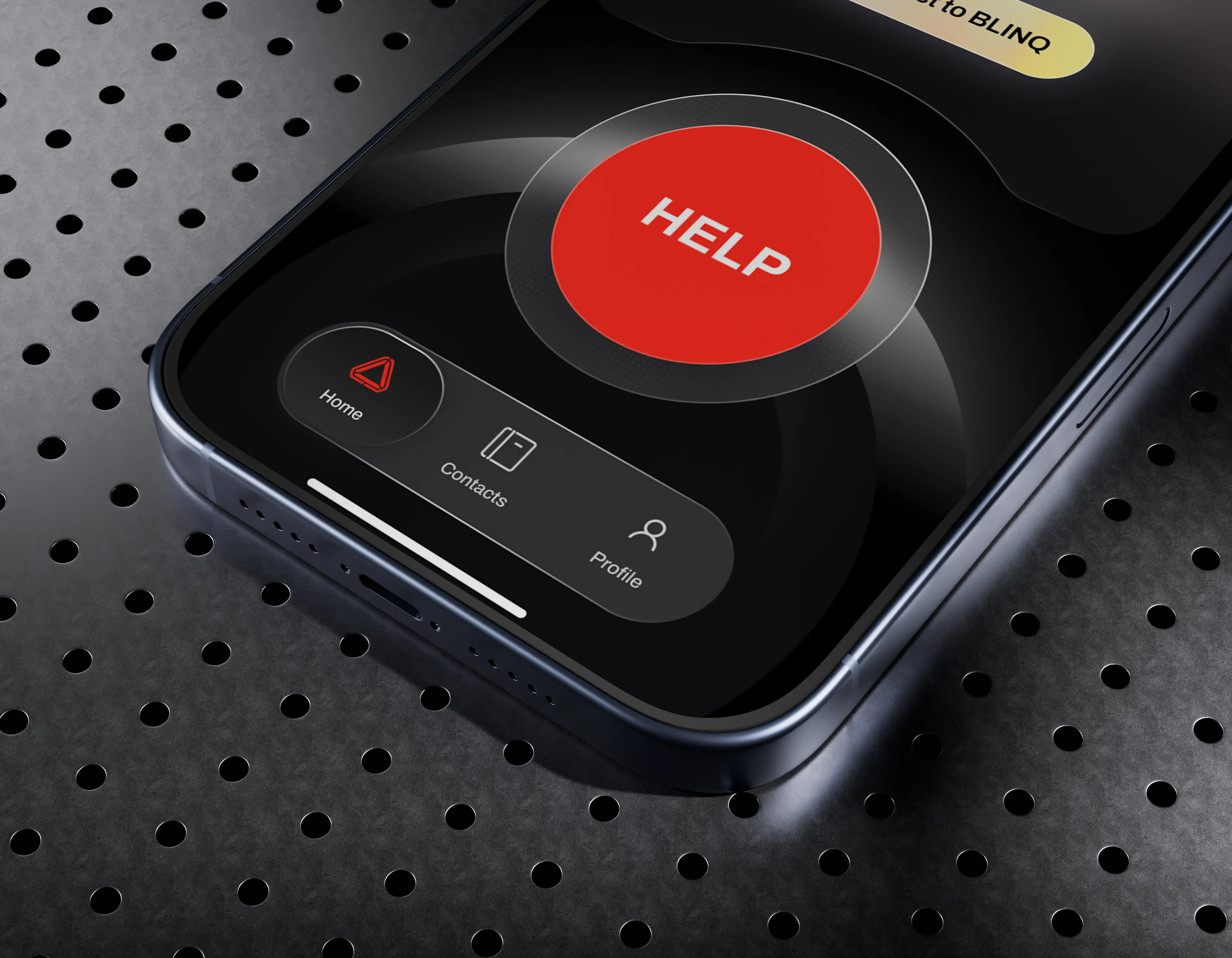 Abstract metallic sculpture on a dark background