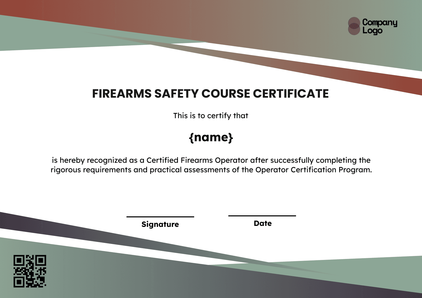 Wauld - Professional and attractive green recognition badge template