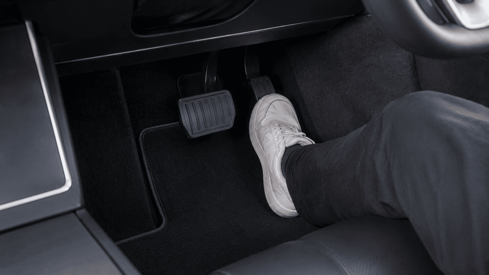 Tesla right hand drive pedal daily driving foot control Thailand EV blog
