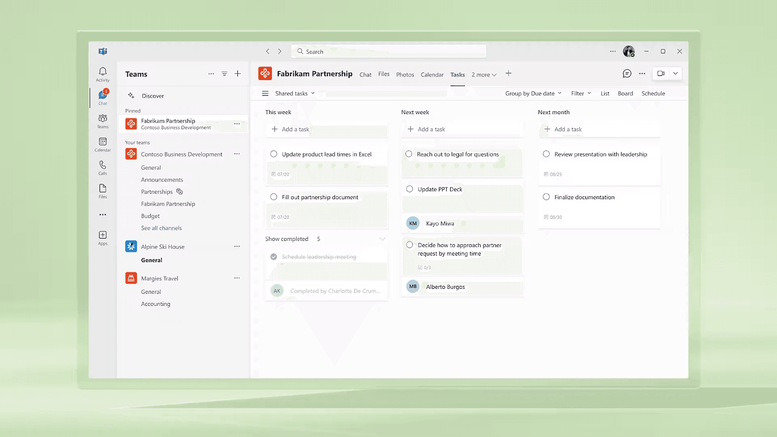 Microsoft Teams keep everyone on the same page